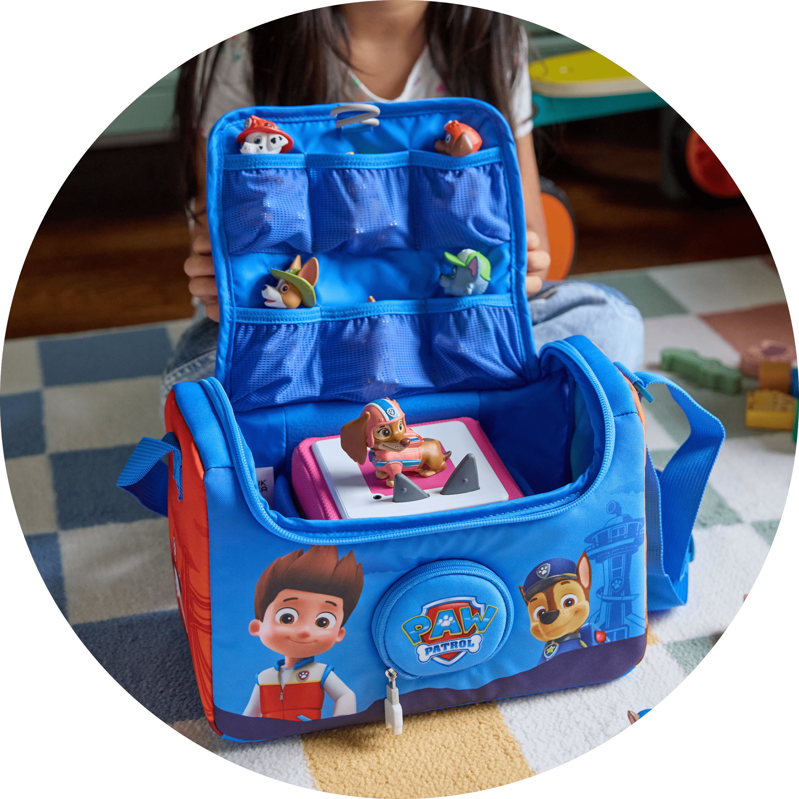 PAW Patrol Listen and Play bag with a Toniebox and Tonies