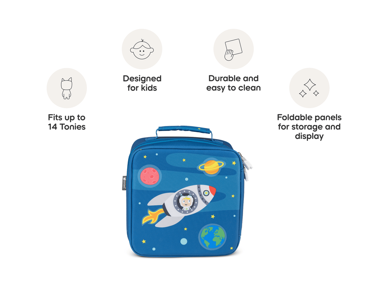 Carrying Case Max for Tonies - Blast Off with content callouts