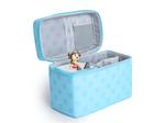 Toniebox All-in-One Carrying Case - Sky Blue open view with a toniebox 2 and playtime puppy tonie inside