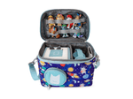 open view with a toniebox and tonie inside of the Listen & Go Bag - Blue Stargazing