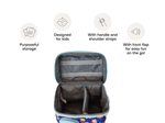 open view and product features of the Listen & Go Bag - Blue Stargazing