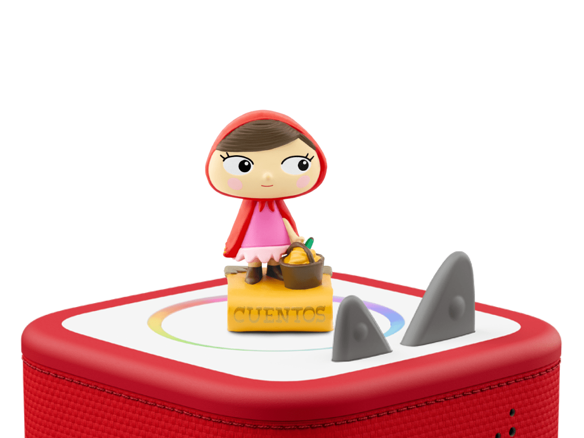 Caperucita Roja & Otros Cuentos De Hadas Tonie on a red Toniebox 2 ready to play audio stories and songs