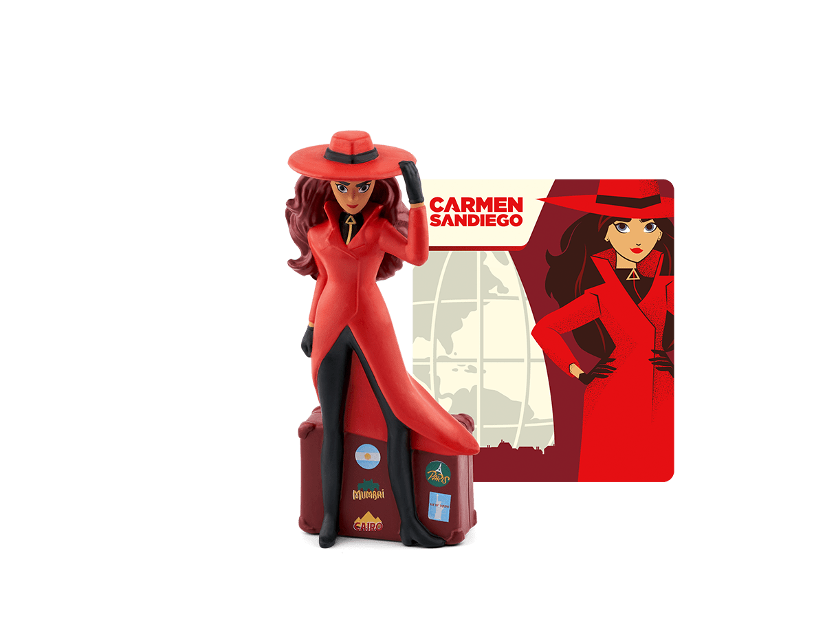 Carmen Sandiego Tonie with branded image