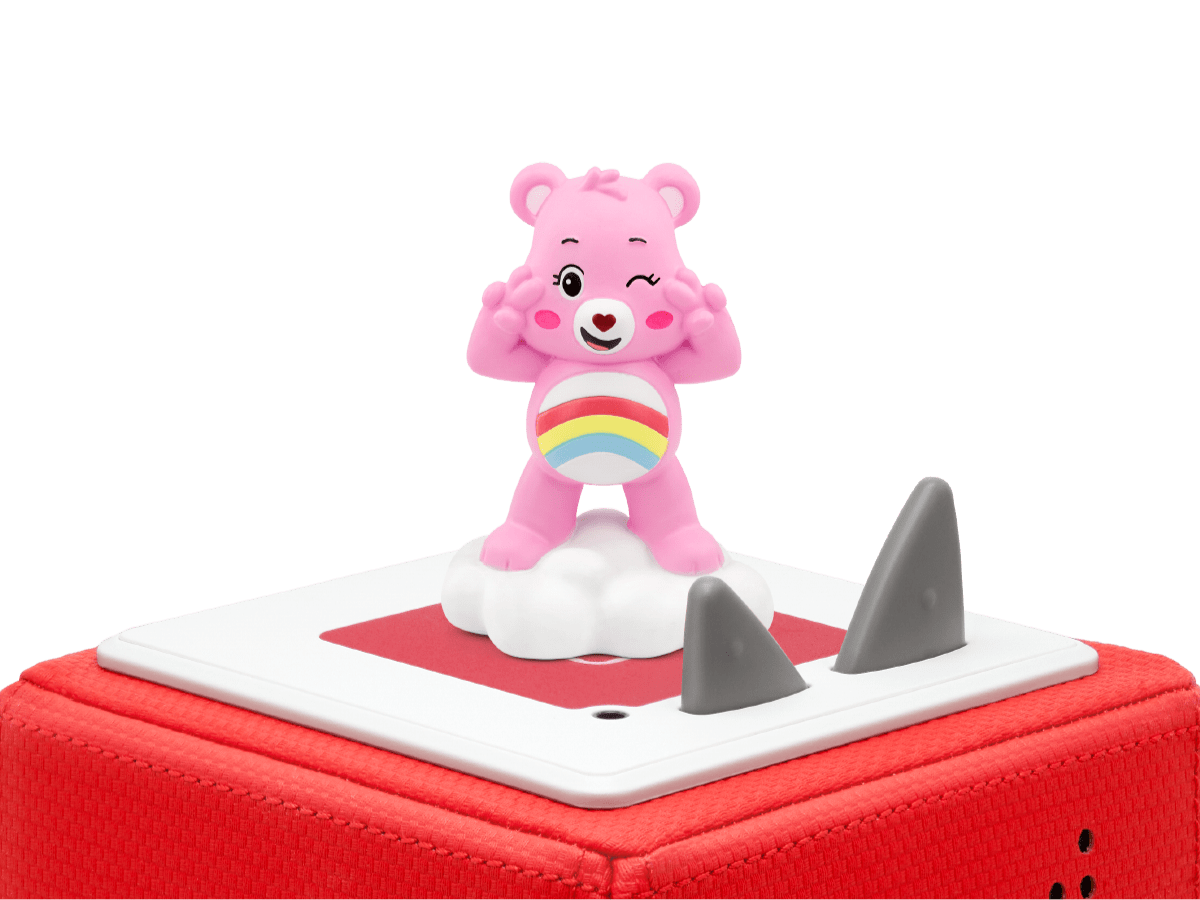 Care Bears: Cheer Bear Tonie on a red Toniebox