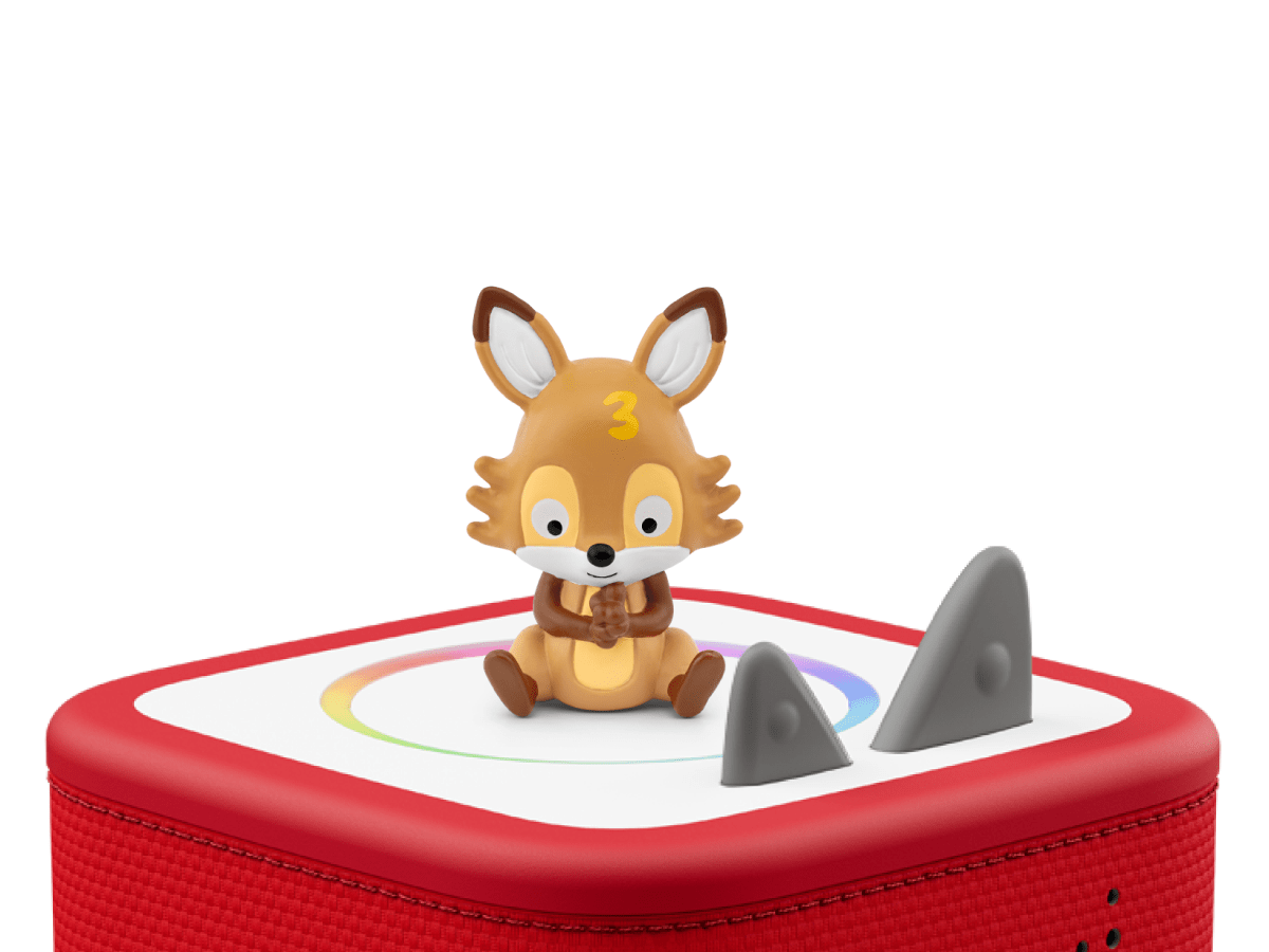 Canciones para Contar on a red Toniebox 2 ready to play audio stories and songs