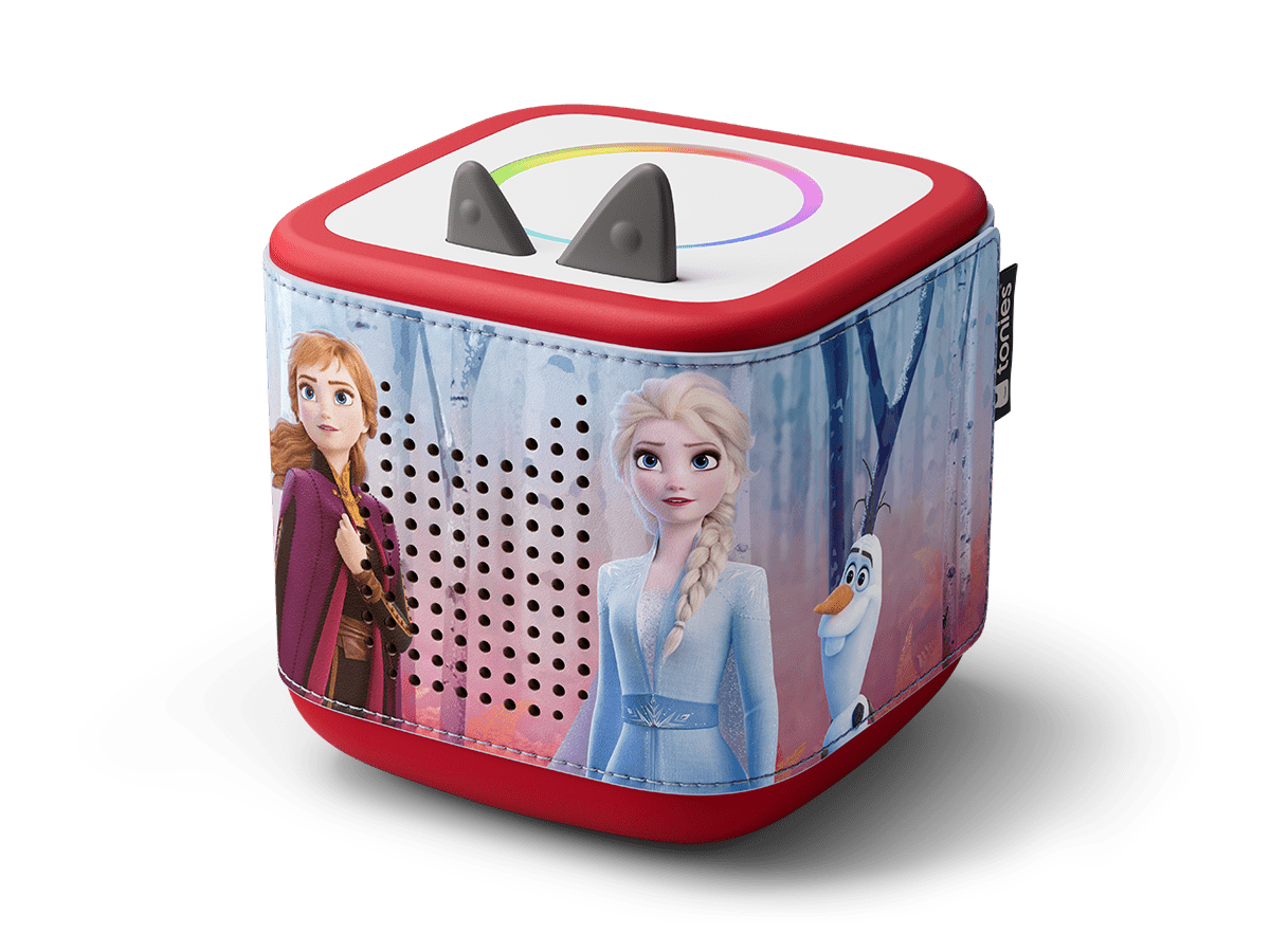 Disney Frozen Sleeve on a red Toniebox 2