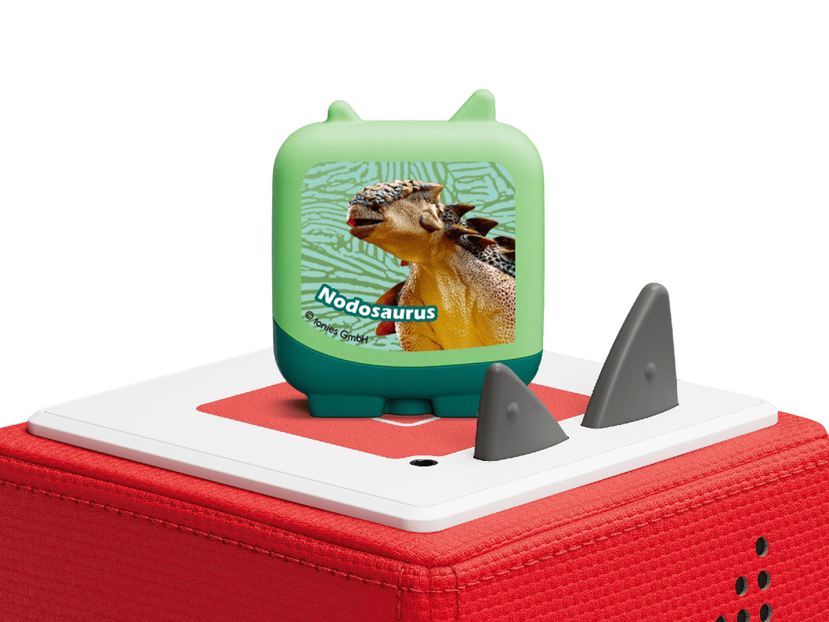 Gentle Giant Dinosaurs Clever Tonie on a Red Toniebox