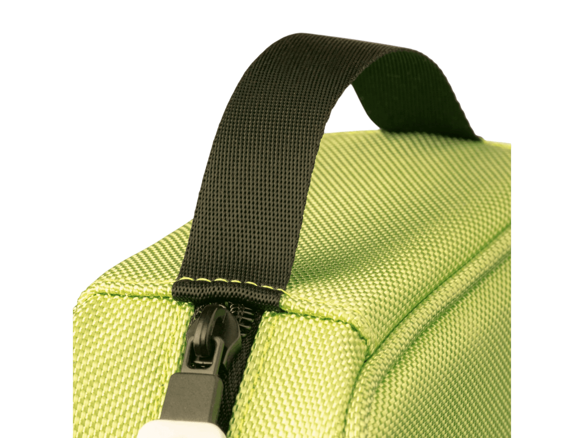 Green carrying case detail