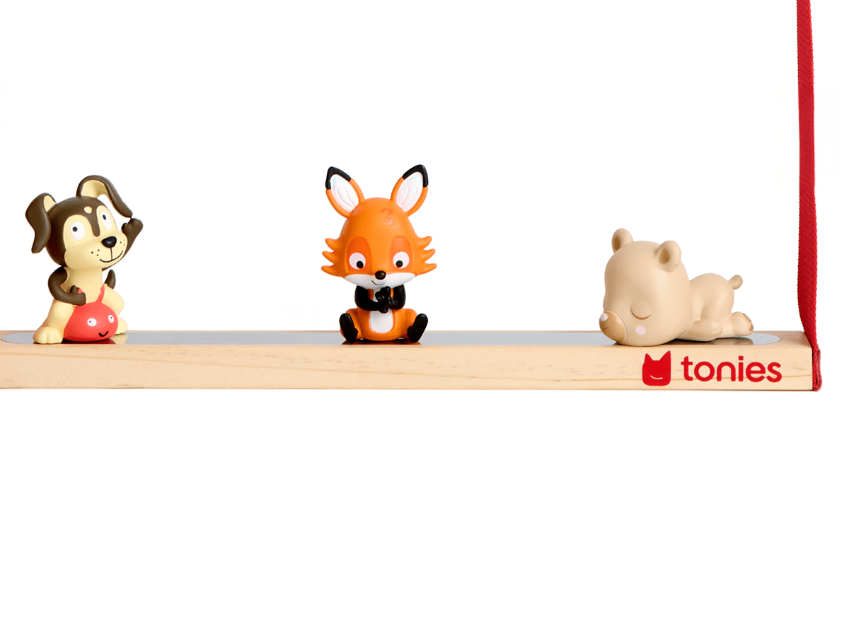 tonies Hanging Shelf zoomed in with Tonies