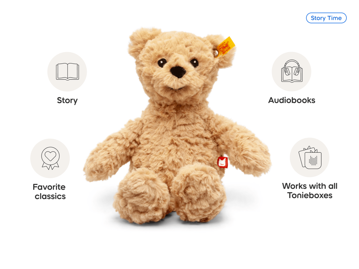 Jimmy Bear audio figurine, inspiring audio journeys and imaginative play