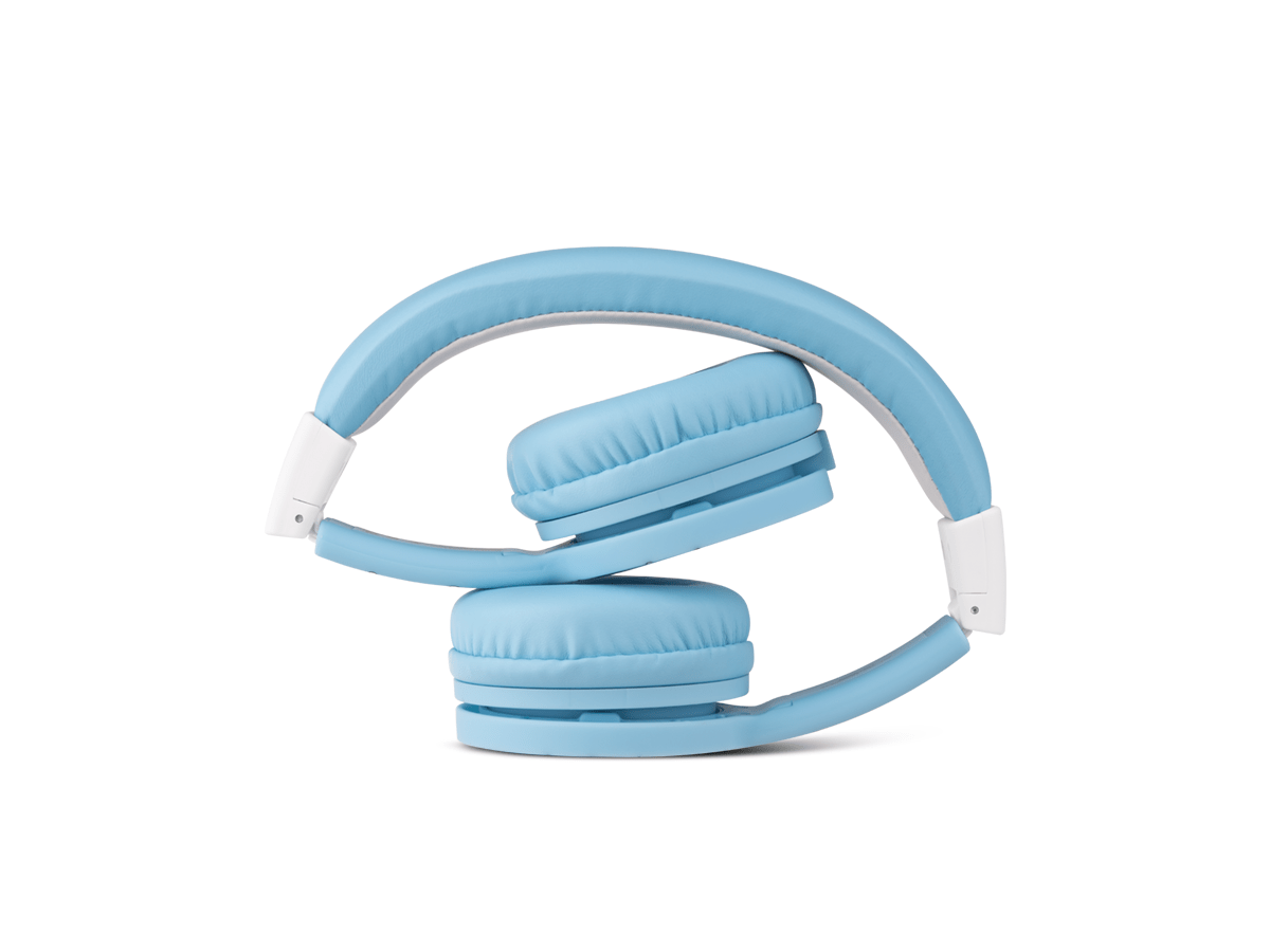 tonies® blue wired headphones for kids in folded position