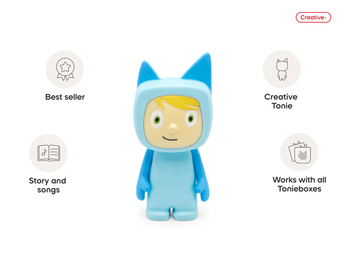 Creative-Tonie Light Blue Light audio figurine, inspiring audio journeys and imaginative play