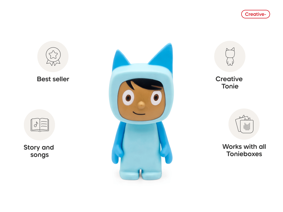 Creative-Tonie Light Blue Medium audio figurine, inspiring audio journeys and imaginative play