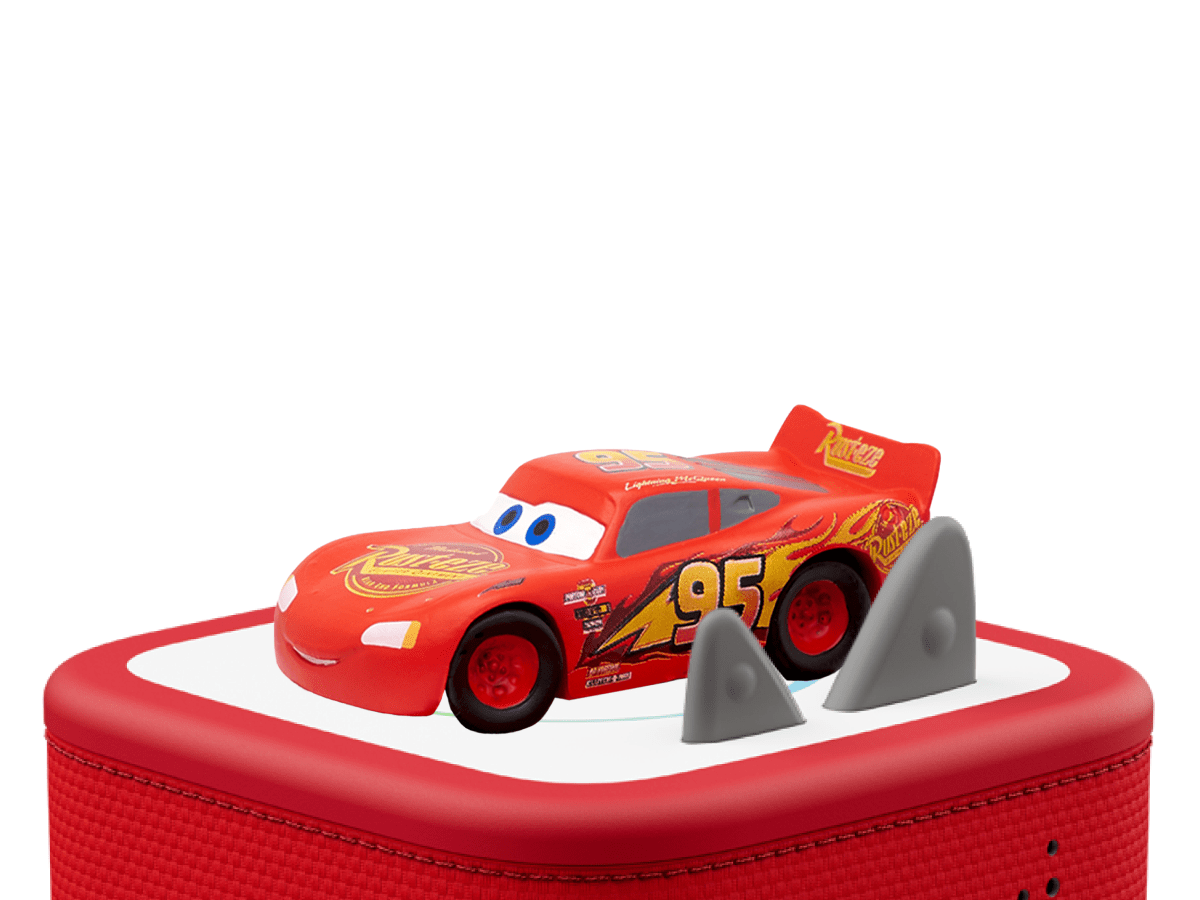 Disney & Pixar Cars: Lightning McQueen Tonie on a Red Toniebox