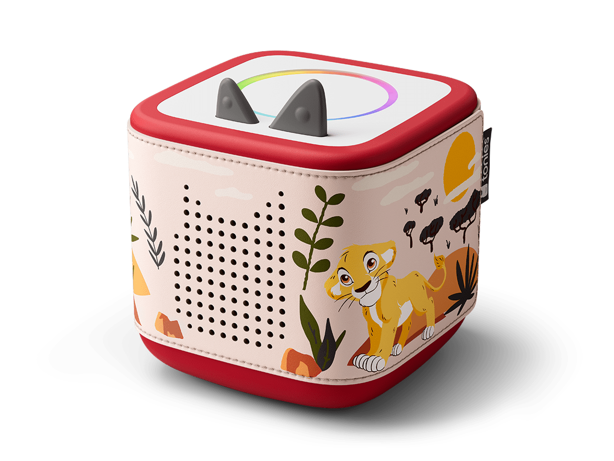 Disney Lion King Sleeve on a red Toniebox 2