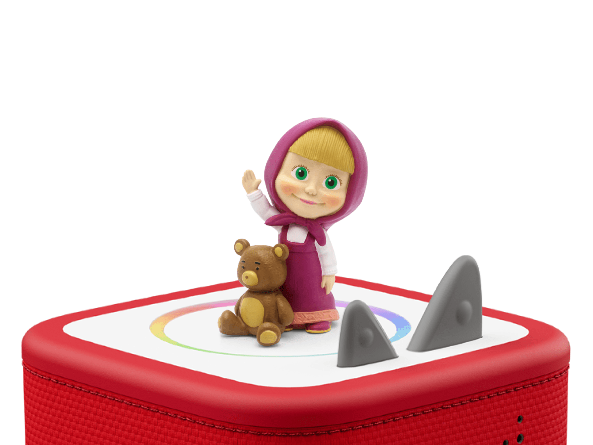 Masha & the Bear Tonie on a Red Toniebox
