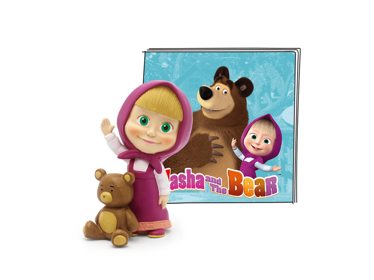 Masha & the Bear Tonie with a branded content card