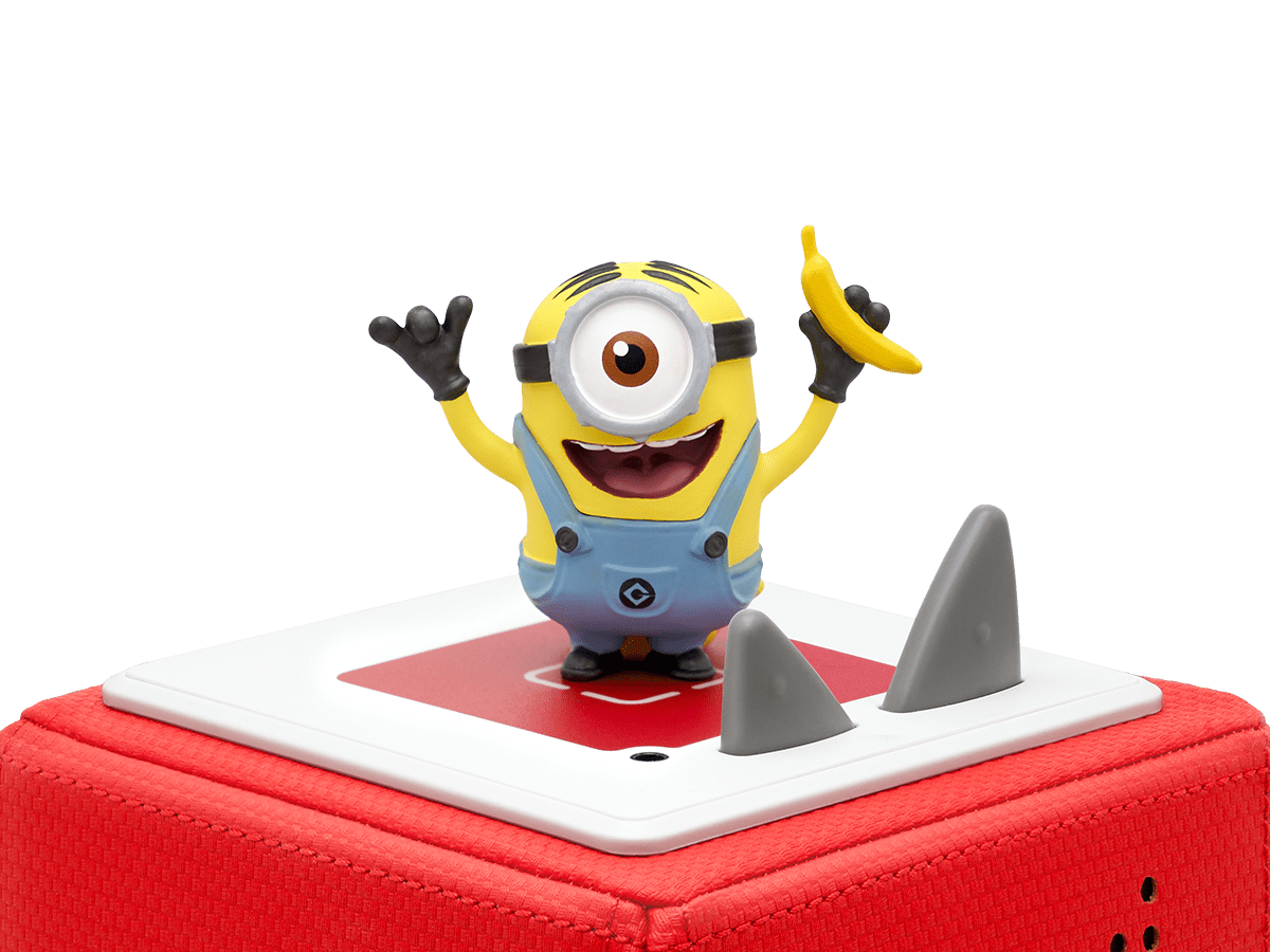 Despicable Me Minion Tonie on a red Toniebox
