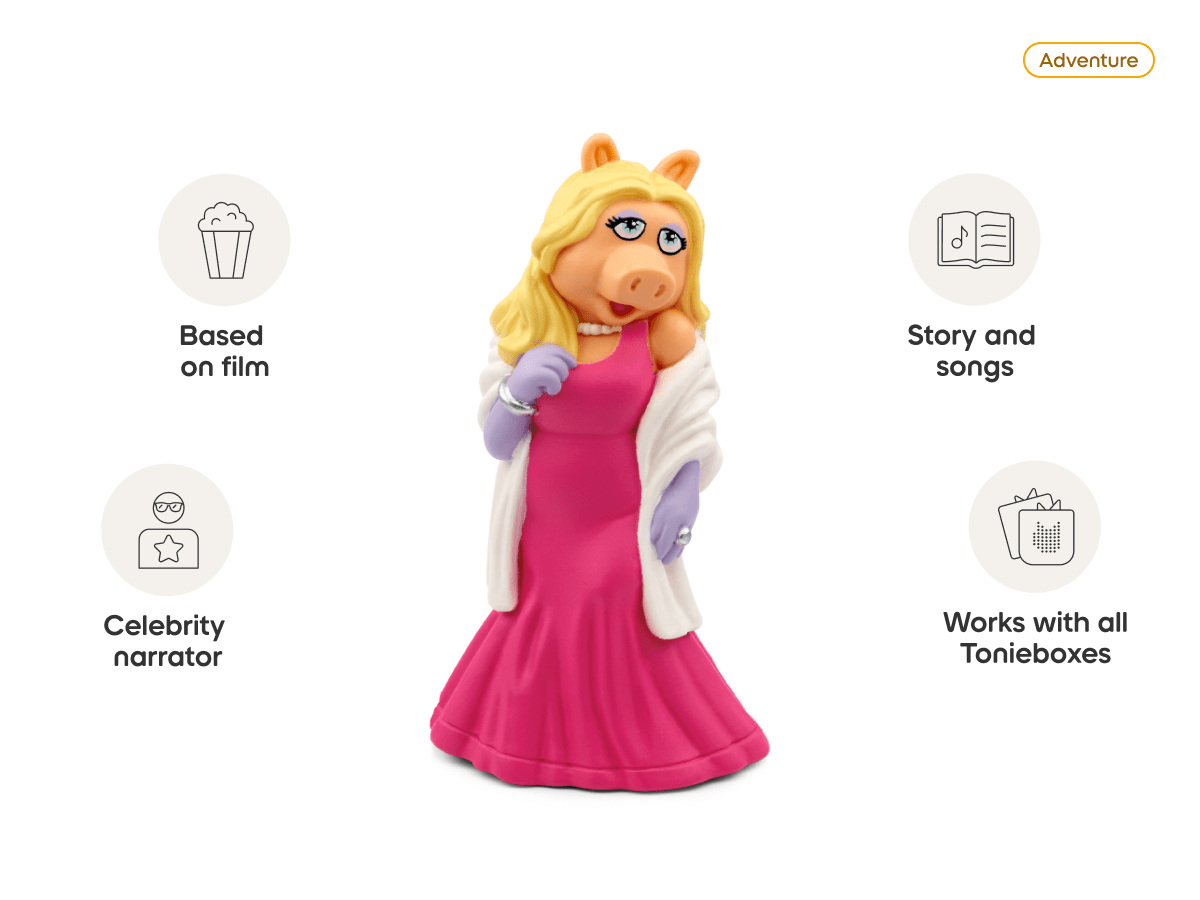 Disney The Muppets Miss Piggy Tonie audio figurine, inspiring audio journeys and imaginative play