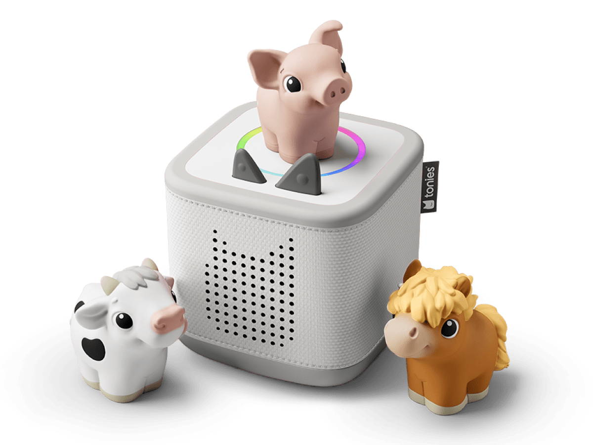 my first tonies bundle with a horse, pig and cow my first tonie and a toniebox 2