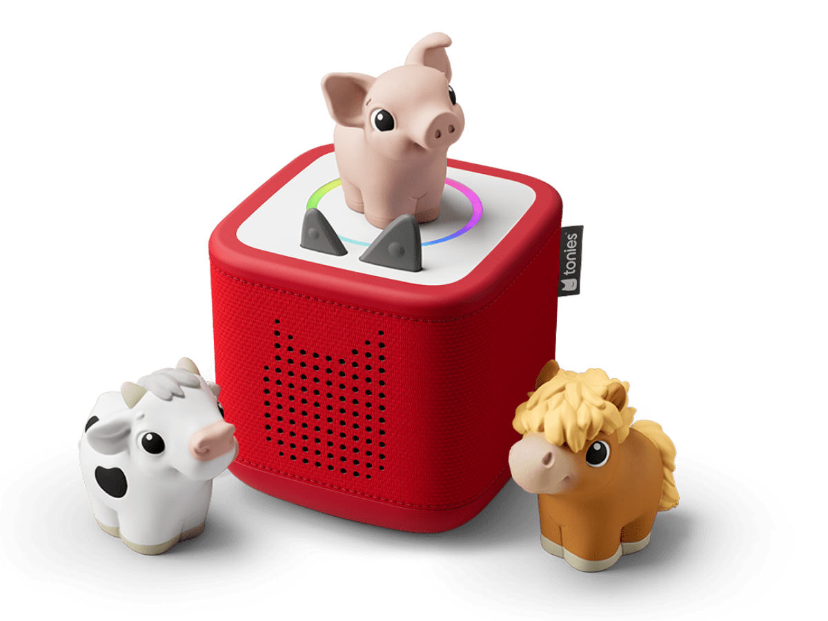 my first tonies bundle with a horse, pig and cow my first tonie and a toniebox 2