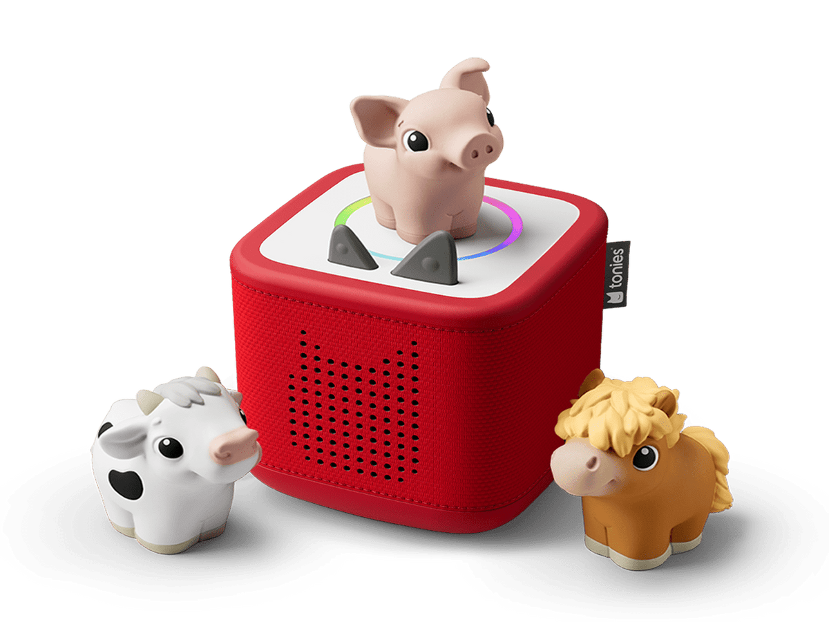 my first tonies bundle with a horse, pig and cow my first tonie and a toniebox 2