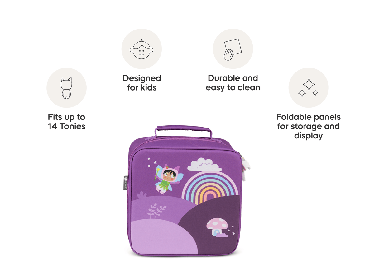 Carrying Case Max for Tonies - Over the Rainbow with content callouts