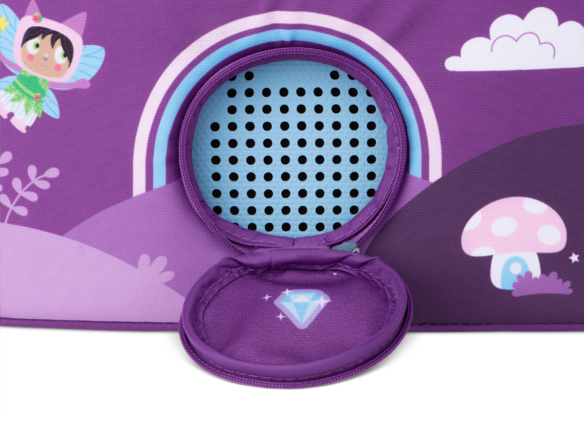 Listen & Play Bag - Over the Rainbow close up of perforated circle