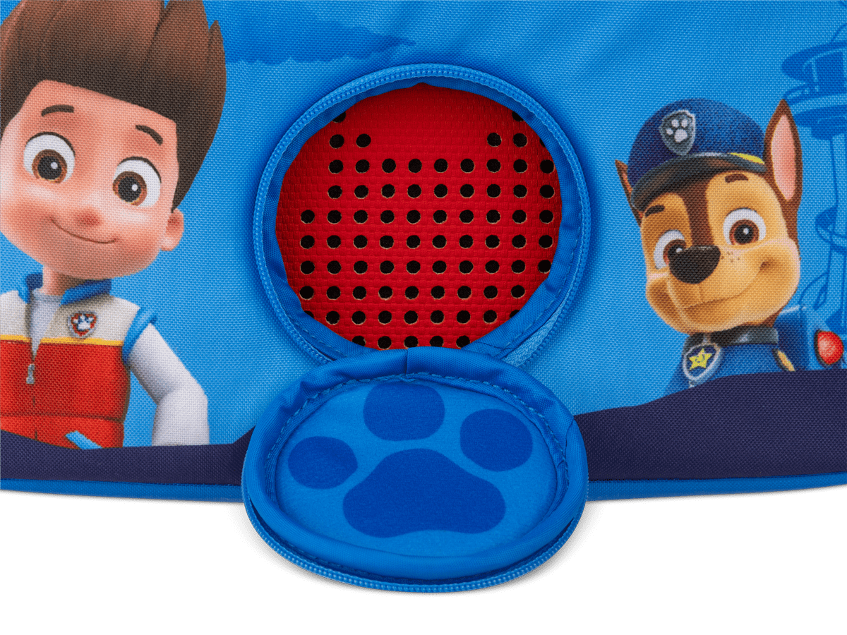 details view of the perforated circle on the Listen & Play Bag - PAW Patrol