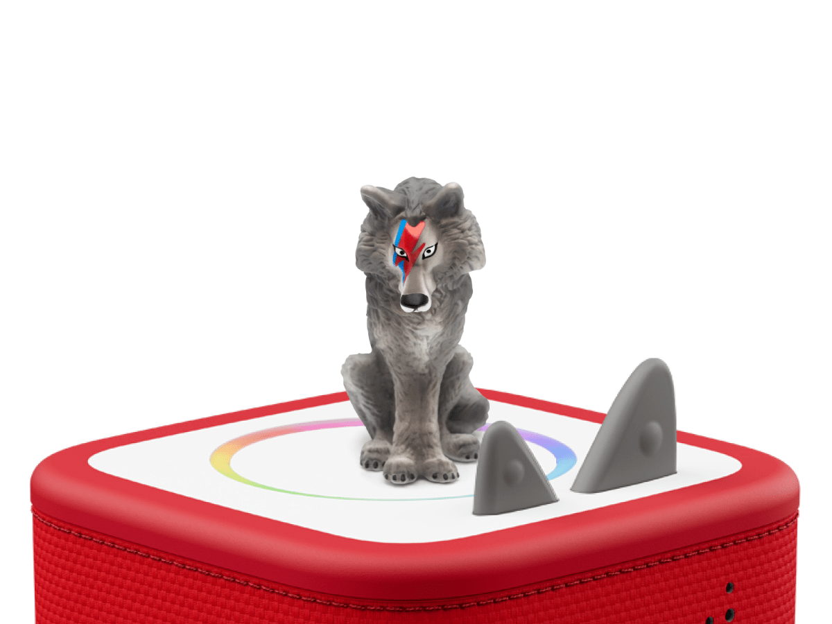Peter & the Wolf Tonie on a Red Toniebox