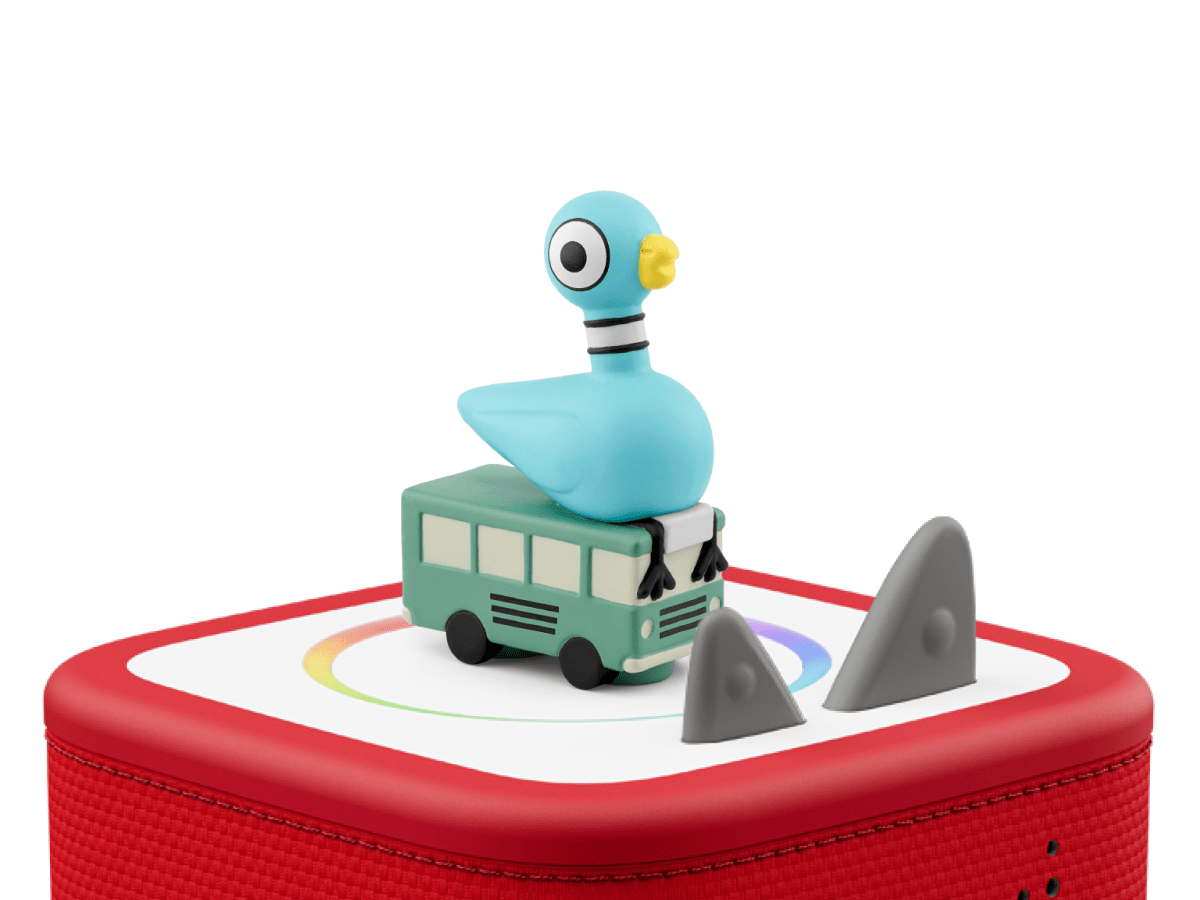 Mo Willems' The Pigeon Series Tonie on a Red Toniebox