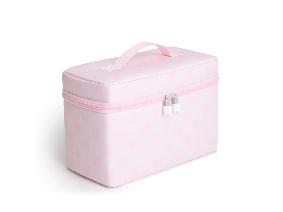 Toniebox All-in-One Carrying Case - Cloud Pink zipped up and closed
