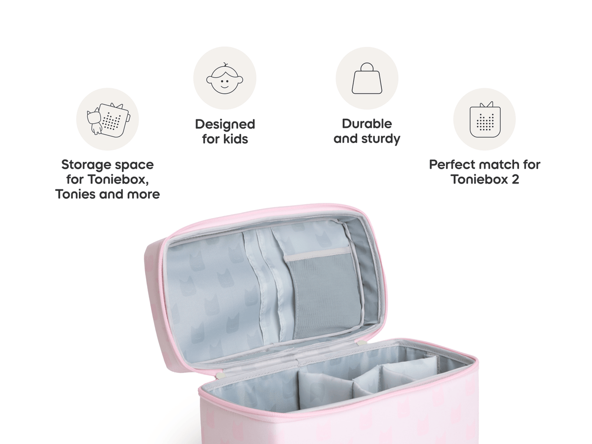 product features of
Toniebox All-in-One Carrying Case - Cloud Pink