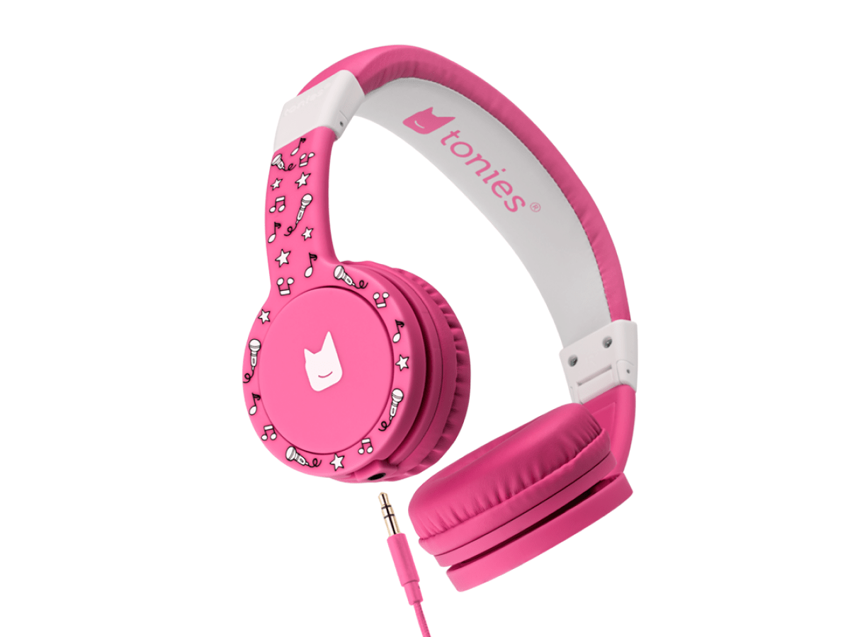 tonies® pink wired headphones for kids