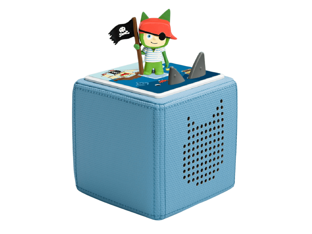 Pirate Tonie on Pirate Voyage Topper on Blue Toniebox