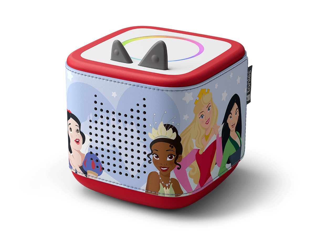 Disney Princess Sleeve on a red Toniebox 2
