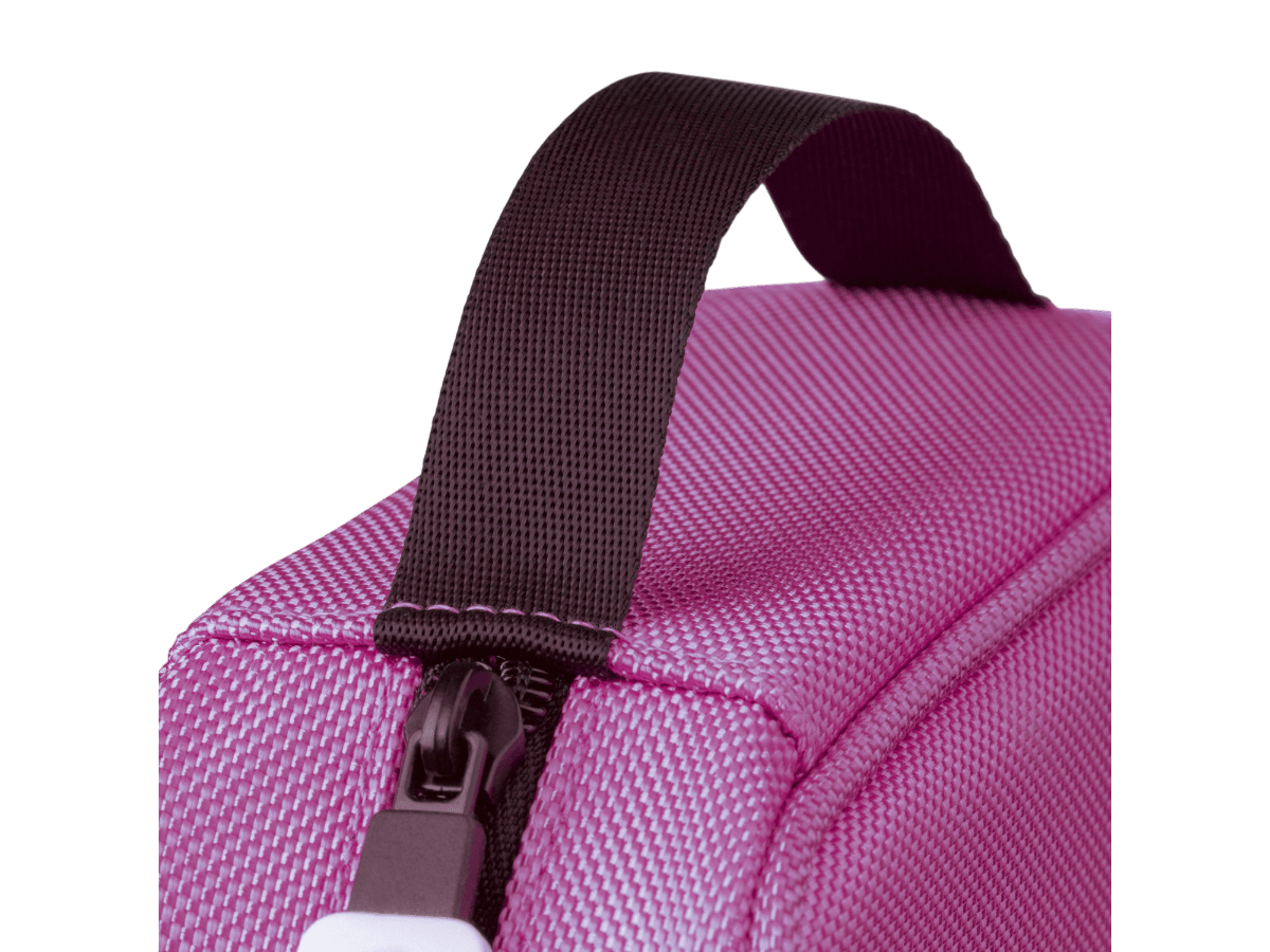 Purple carrying case detail