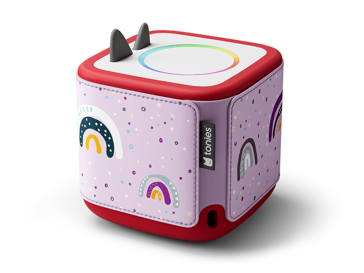 Rainbow Sleeve on a red Toniebox 2