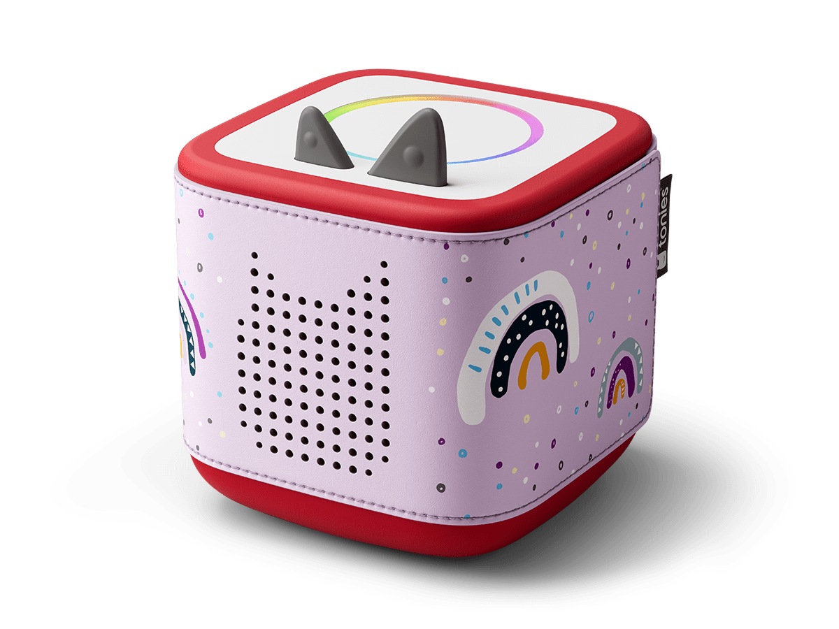 Rainbow Sleeve on a red Toniebox 2