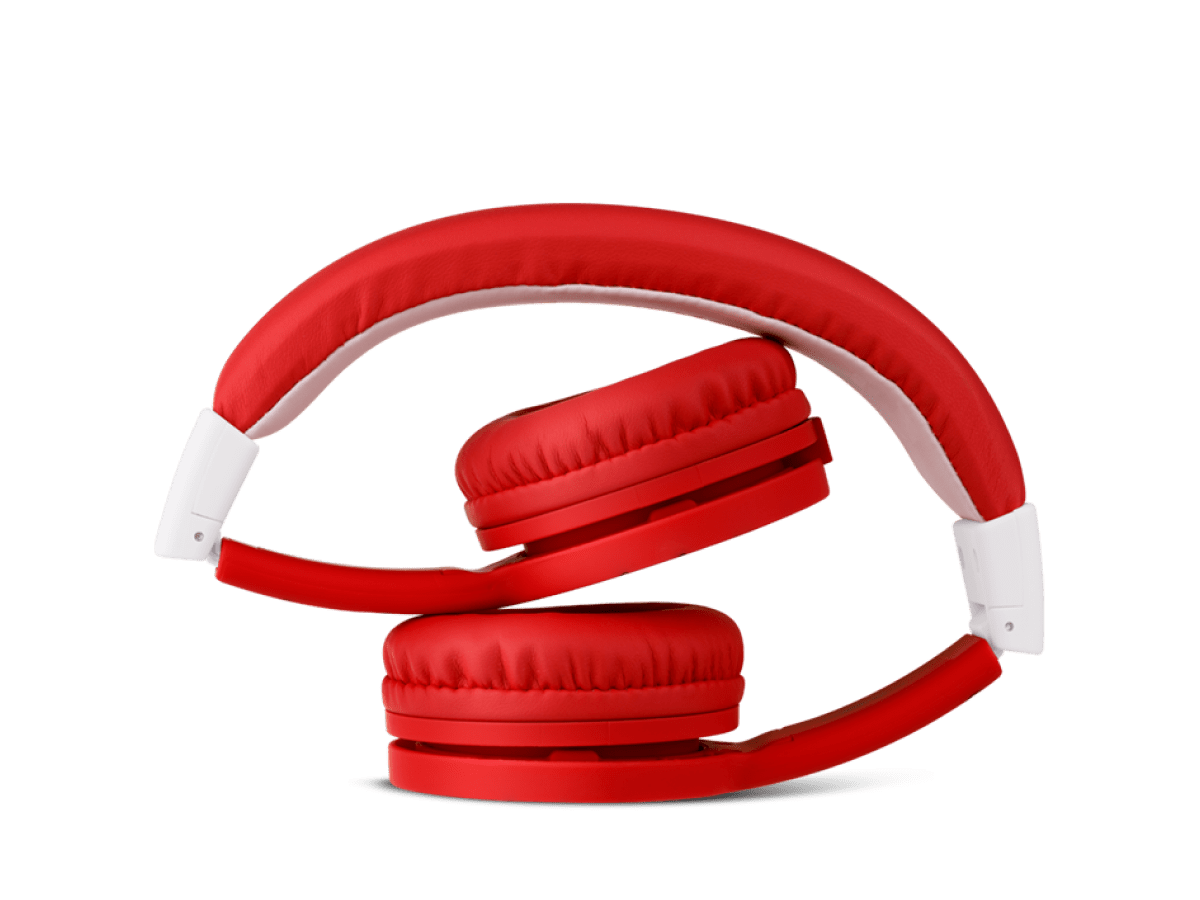 Red Headphones Folded