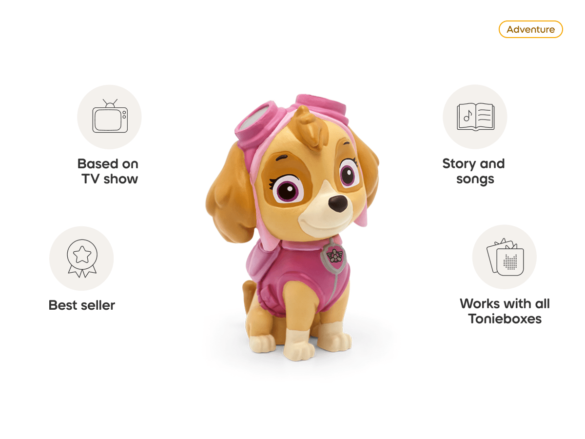 PAW Patrol Skye Tonie audio figurine, inspiring audio journeys and imaginative play