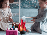 Child Playing With Smokey Bear Tonie