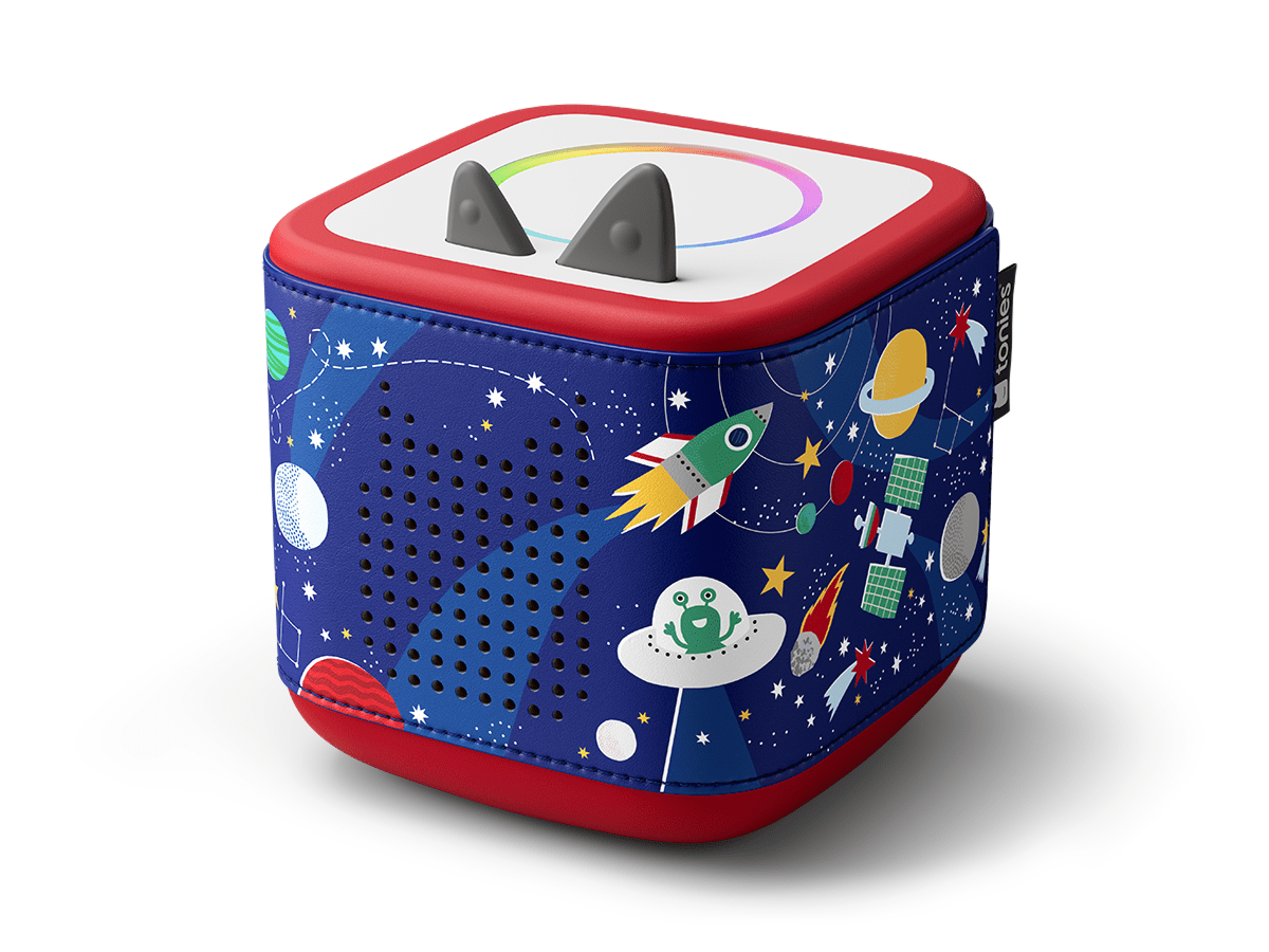 Space Sleeve on a red Toniebox 2