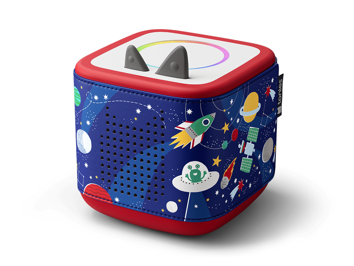 Space Sleeve on a red Toniebox 2