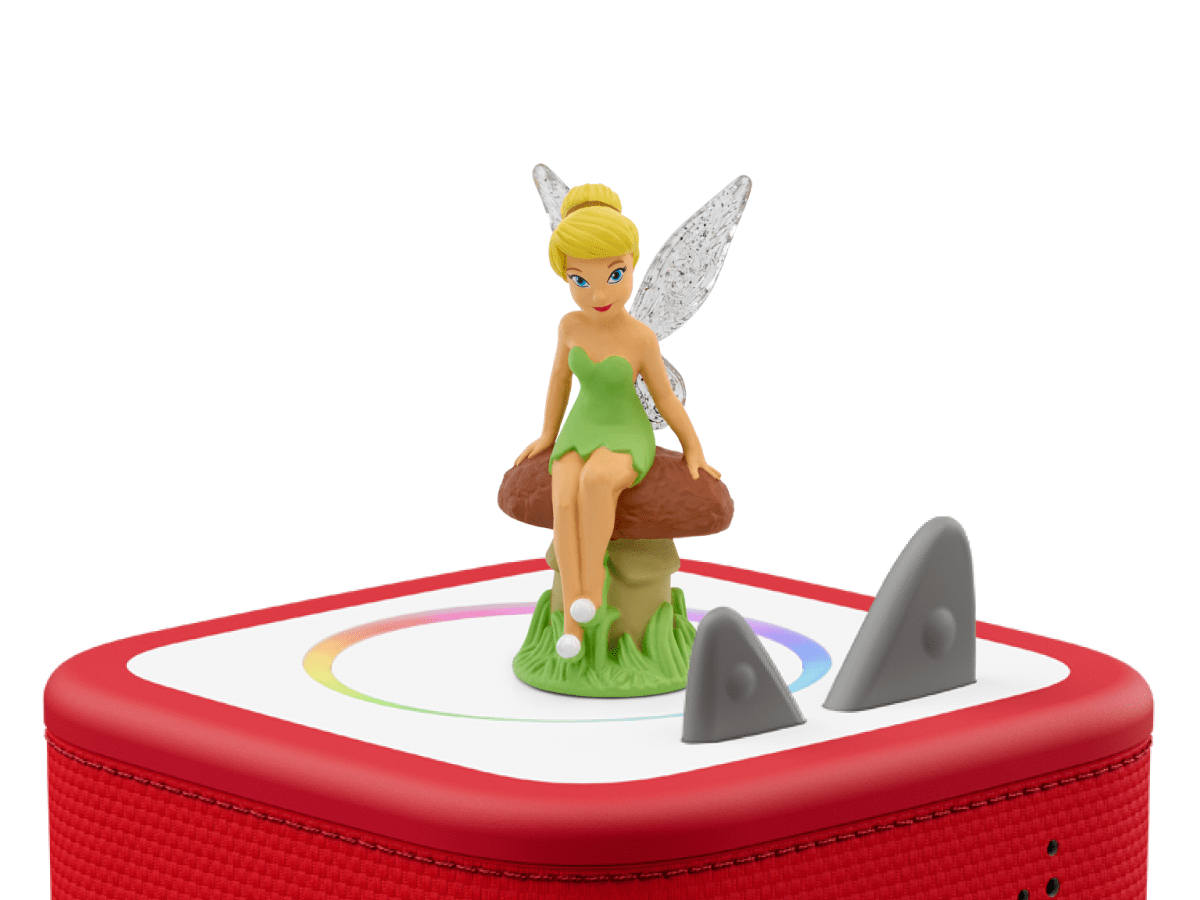 Disney Tinker Bell Tonie on a Red Toniebox