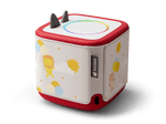 Side view of Toniebox 2 with lion, balloons, sun and clouds on it