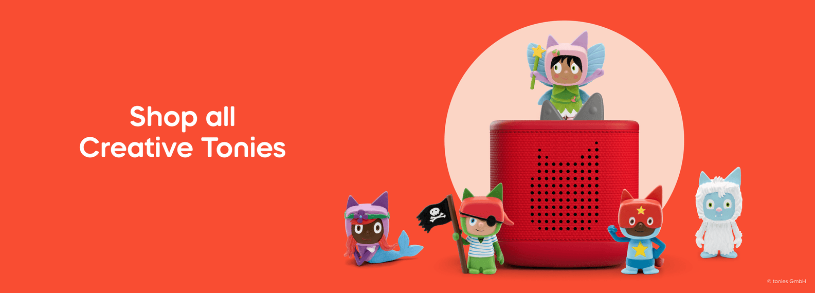Creative Tonies with a red Toniebox 2