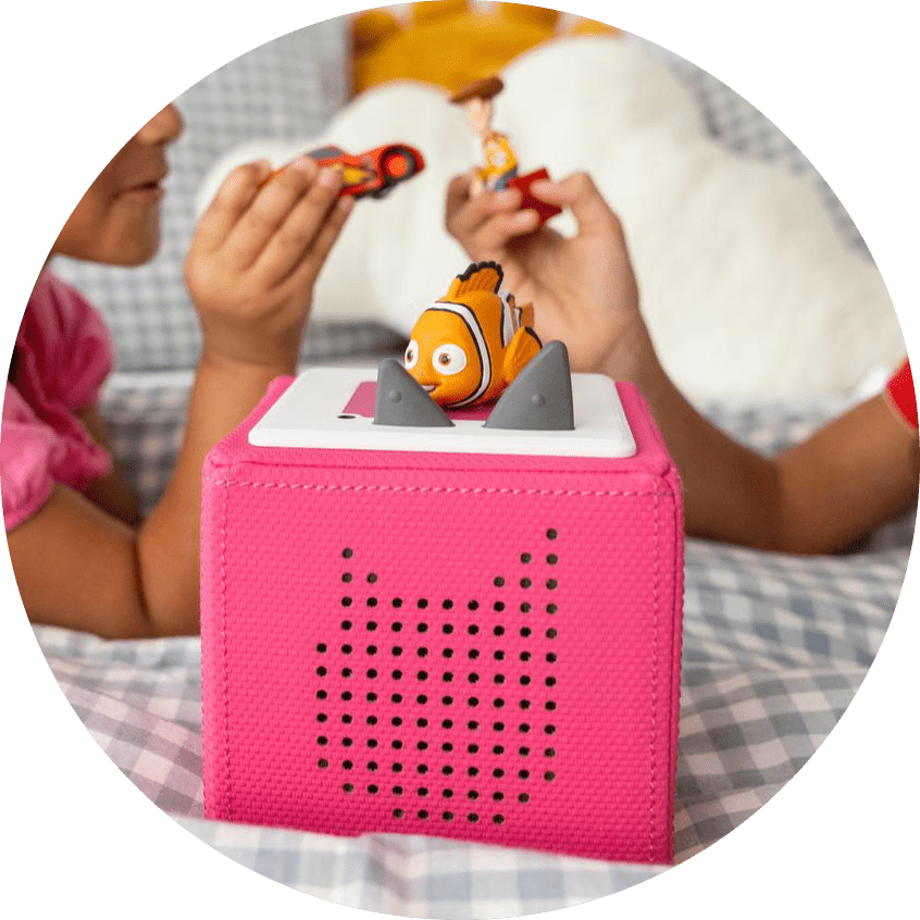 Disney Tonies with a pink Toniebox