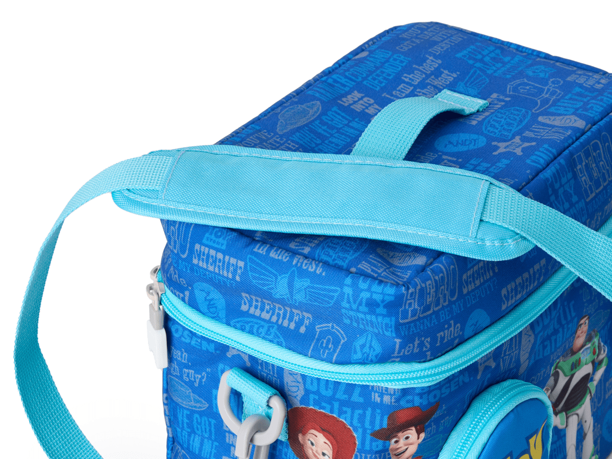 strap and details view of the Listen & Go Bag - Toy Story
