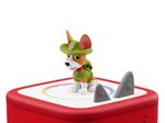 PAW Patrol Tracker  on a red Toniebox 2 ready to play audio stories and songs